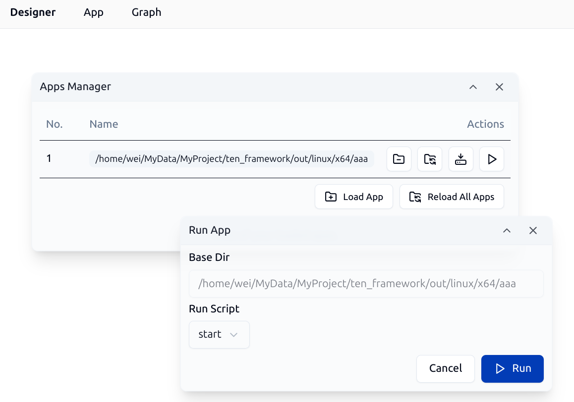 Running a TEN App